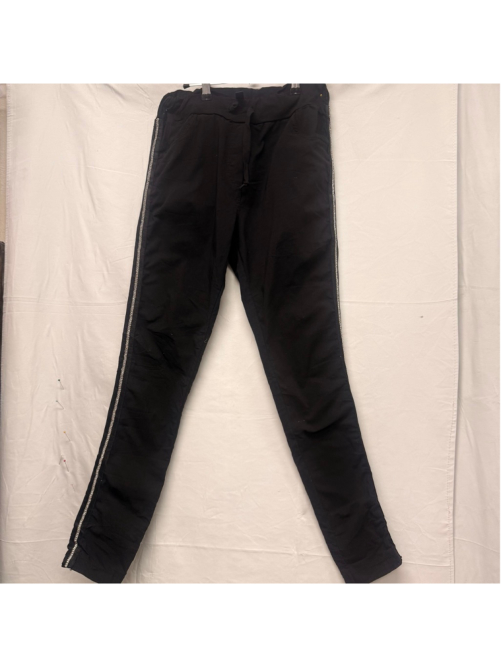 Women's Venti 6 Black Joggers with Silver Rhinestone Trim Size S